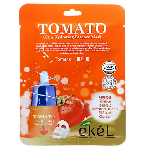 Moisturizing face mask with tomato EKEL, 25 ml